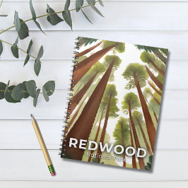 Redwood-träd | Nationalpark Watercolor Resa Anteckningsbok