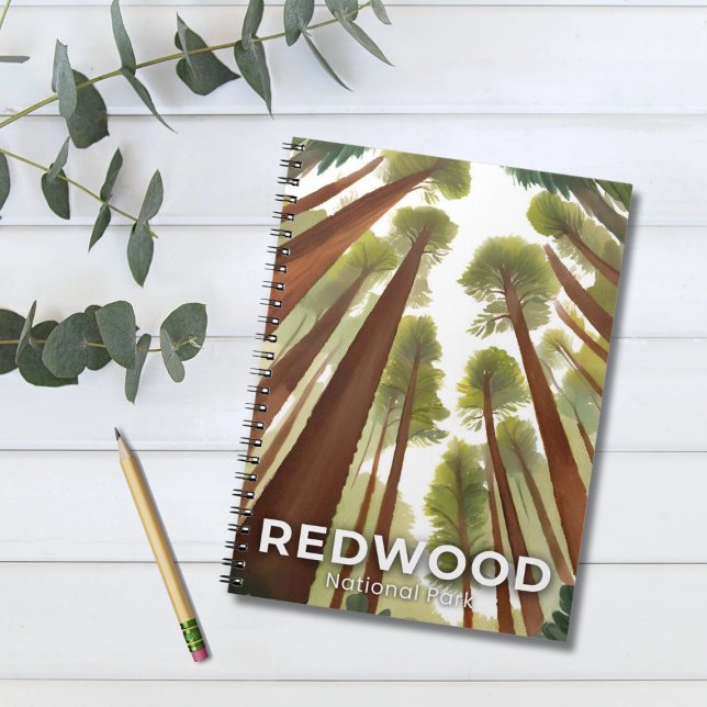 Redwood Träd | Nationalparkens vattenfärgsresa Anteckningsbok (Skapare uppladdad)