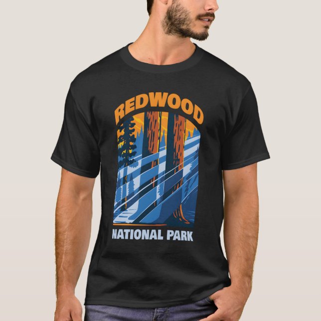 Redwood Us National Park California T Shirt (Framsida)