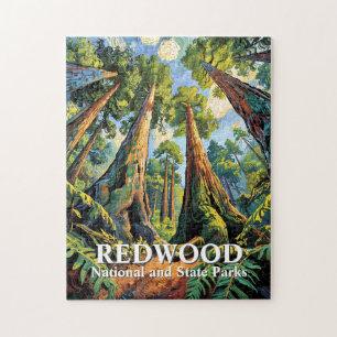 Redwoods Nationalpark Kalifornien Van Gogh Anpassa Pussel