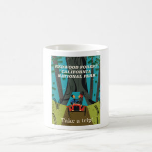 Redwoodskogen California Nationalpark Resa Kaffemugg
