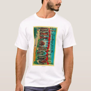 Redwoodträd Kalifornien - stora brevplatser T-shirt