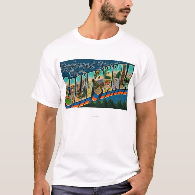 Redwoodträdnationalpark, Kalifornien T-shirt (Framsida)