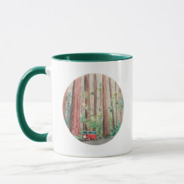 Redwoodträdvattenfärgmugg Mugg