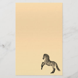 Reearing Buckskin Horse Pastel Stationery Brevpapper