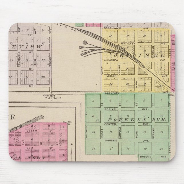 Reece, Fall River, Hamilton och Climax, Kansas Musmatta (Framsidan)