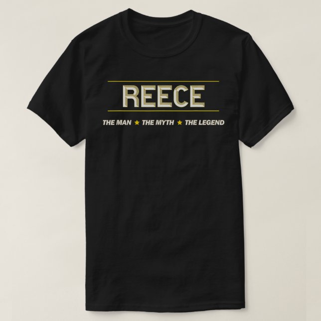 REECE  the Man the Myth the LEGEND  Mens Boys Name T Shirt (Design framsida)