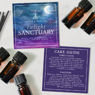 Reed diffuser care Card night himmel art Fyrkantigt Visitkort
