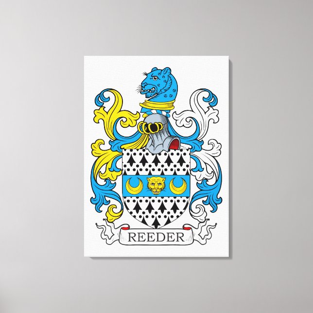 Reeder Family Crest Canvastryck (Framsida)