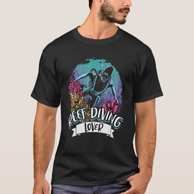 Reef Diving Lover Coral Reefs T Shirt (Framsida)