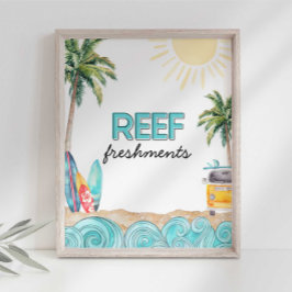 Reef Freshments Drink Party-tecken Poster