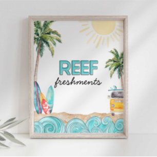 Reef Freshments Drink Party-tecken Poster
