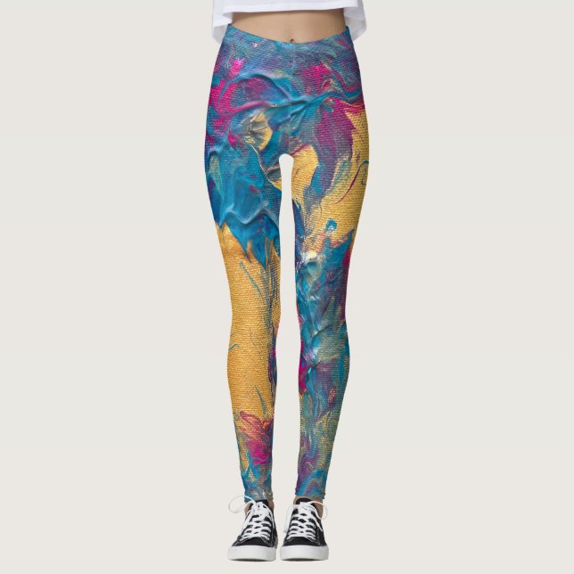 Reef Garden Balloon Painting Studio Art Leggings (Framsida)