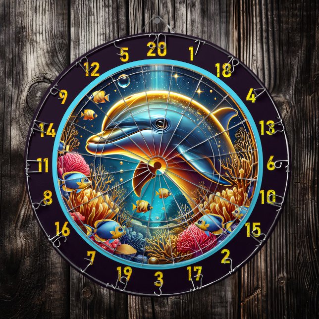 Reef Harmony Dolphin Dartboard Roligt Darttavla (Skapare uppladdad)