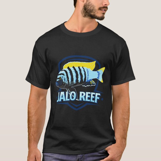 Reef Mbuna Cichlid Sjö Malawi Cynotilapia Afra Aq T Shirt (Framsida)