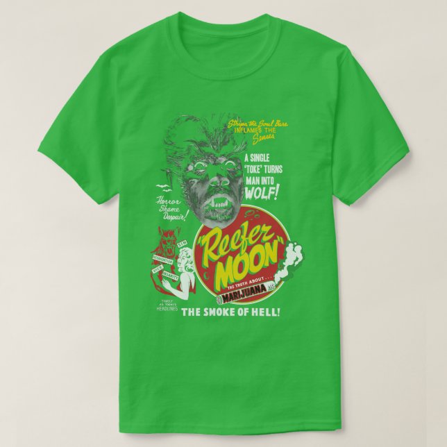 Reefer Måne T Shirt (Design framsida)