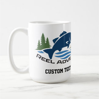 Reel Adventure sportfiske logotyp stil Kaffemugg