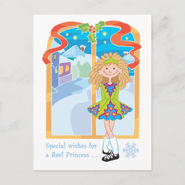 Reel Blonde jul Helg Vykort (Framsida)