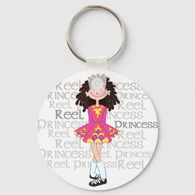 Reel Brunette Keychain Nyckelring (Framsida)