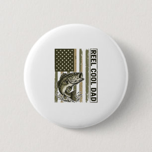 Reel Cool Dad Bass Fiske Flagga Vektor Design_1 Knapp