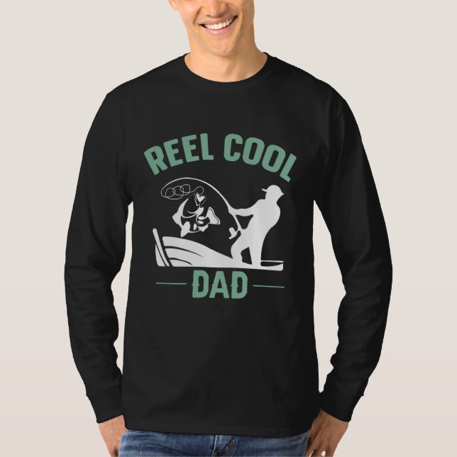 Reel Cool Dad Fishing Rure Structure Spoon Papa Da T Shirt (Framsida)