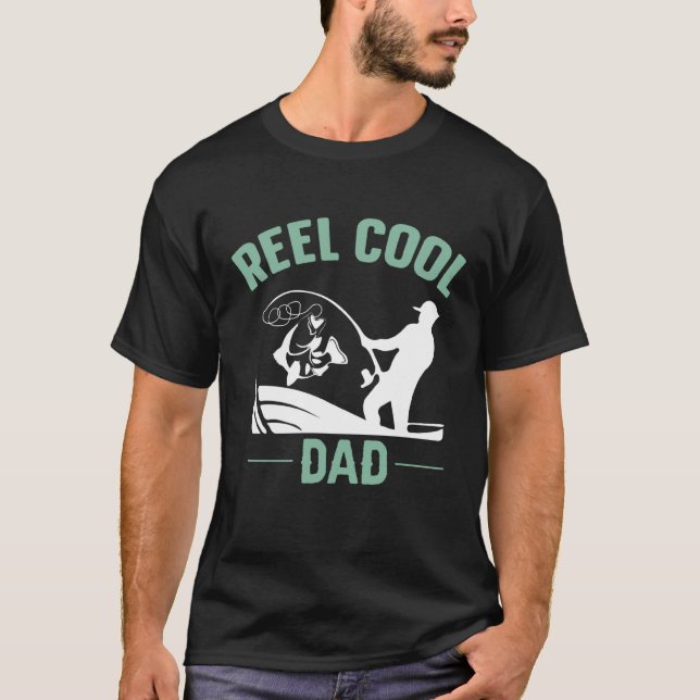 Reel Cool Dad Fishing Rure Structure Spoon Papa Da T Shirt (Framsida)
