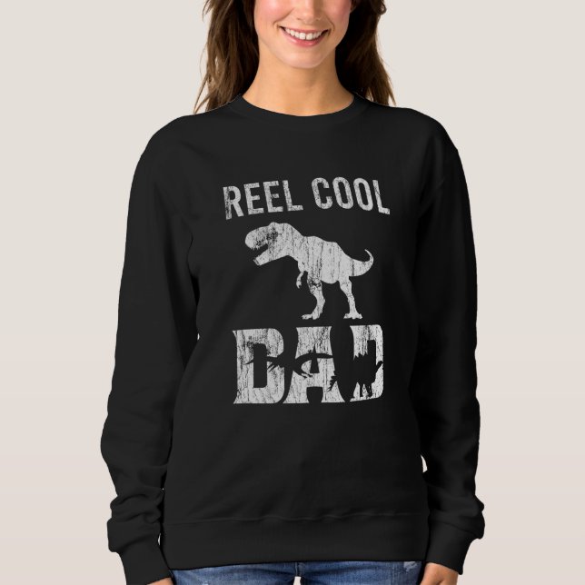 Reel Cool Dad Rex Dinosaur Dino Tyrannosaurus Rex T Shirt (Framsida)