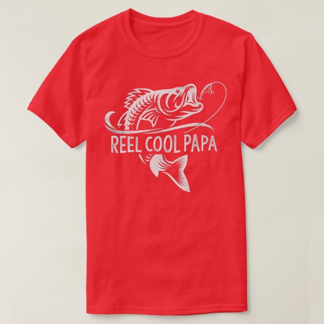 Reel Cool Dad Shirt Father's Day Gift For Fishing  T Shirt (Design framsida)
