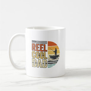 Reel Cool Dad Vintage Fiske T-Shirt Design_1 Kaffemugg