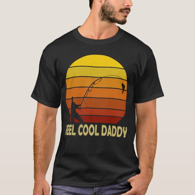 Reel Cool Daddy Shirt Fishing Father's Day T (Framsida)