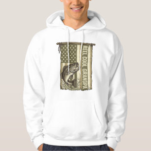 Reel Cool Farfar Vintage Bass Fiske Tröja Desig Hoodie