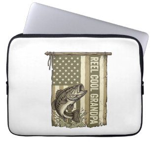 Reel Cool Farfar Vintage Bass Fiske Tröja Desig Laptop Fodral