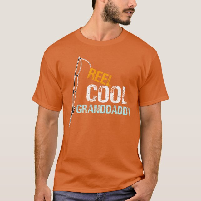 Reel Cool Granddaddy Fishing Grandfather Grandpa g T Shirt (Framsida)