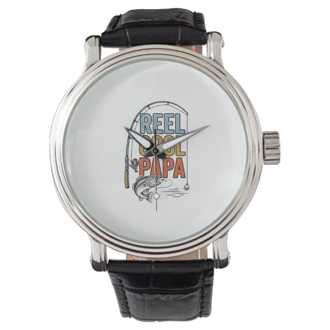 Reel Cool Papa Fisketräja Design_1 Armbandsur (Framsida)