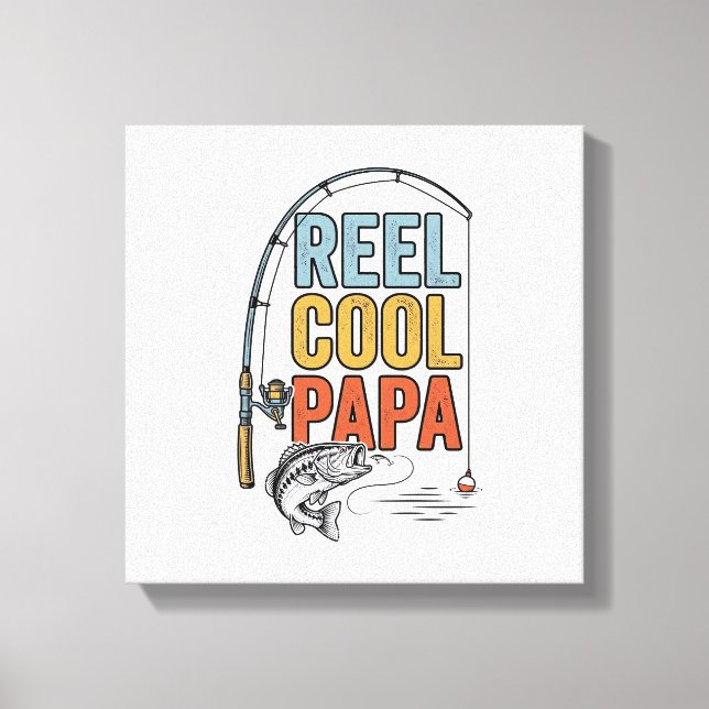 Reel Cool Papa Fisketräja Design_1 Canvastryck (Framsida)