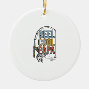 Reel Cool Papa Fisketräja Design_1 Julgransprydnad Keramik