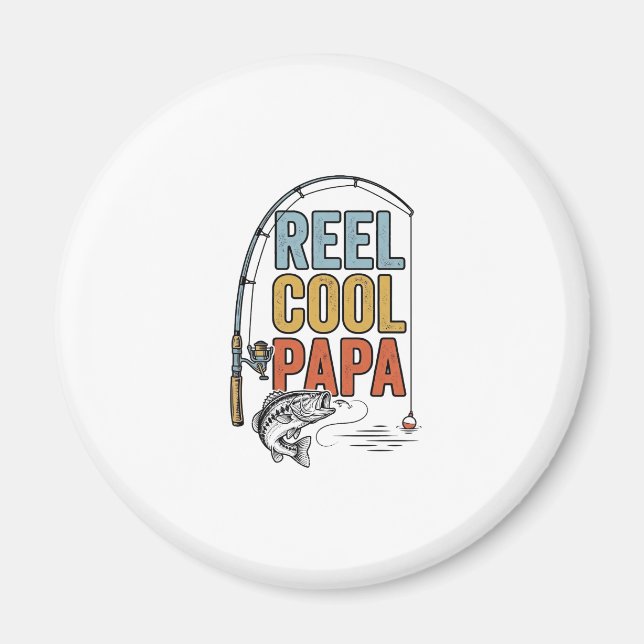 Reel Cool Papa Fisketräja Design_1 Magnet (Framsidan)