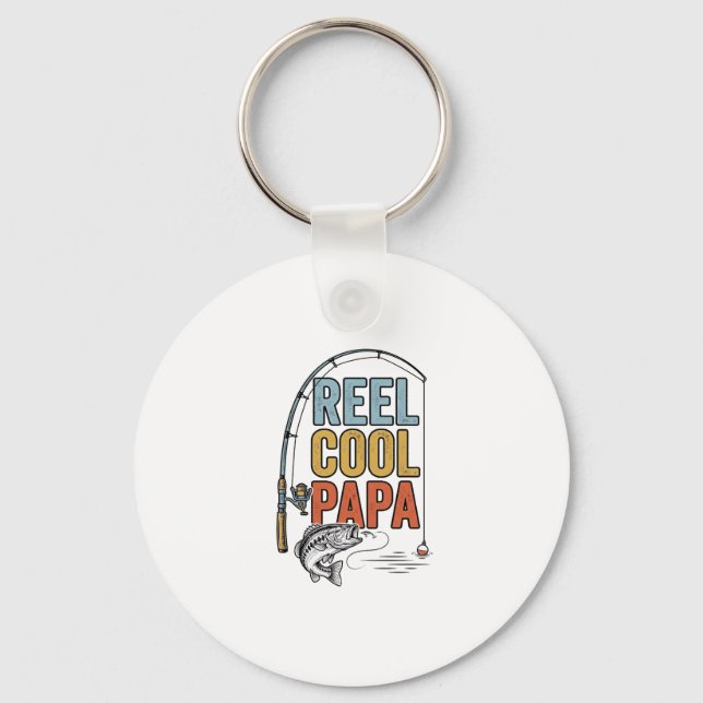 Reel Cool Papa Fisketräja Design_1 Nyckelring (Framsida)