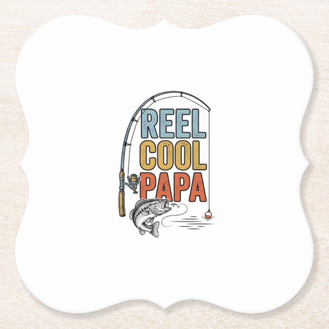 Reel Cool Papa Fisketräja Design_1 Underlägg Papper (Framsida)
