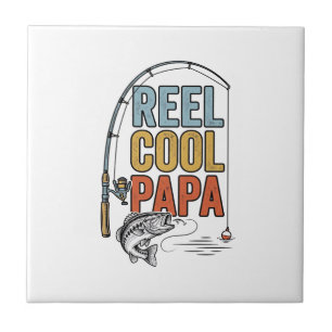 Reel Cool Papa Fisketröja Design_1 Kakelplatta