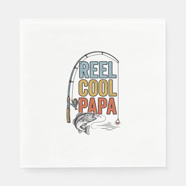Reel Cool Papa Fisketröja Design_1 Pappersservett (Framsidan)