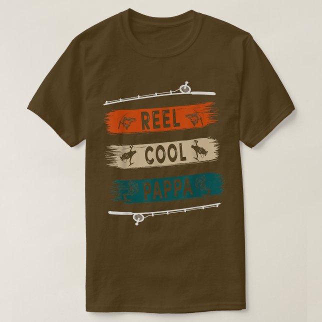 Reel Cool Pappa Fisherman Funny Fishing Tee  (Design framsida)