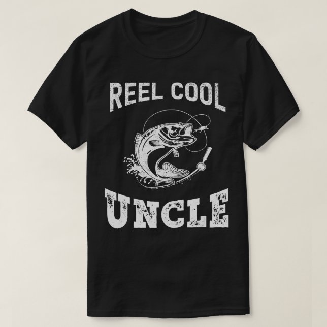 reel cool Uncle fisherman father's day Fishing gif T Shirt (Design framsida)