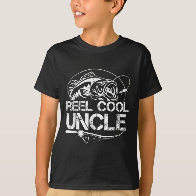 Reel Cool Uncle Fishing Daddy Fathers Day Dad For  T Shirt (Framsida)