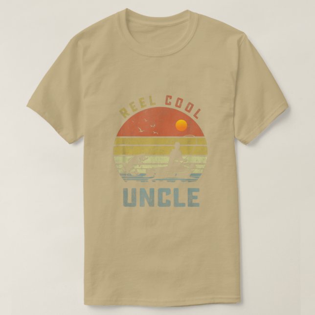 Reel Coola farbror Fishing Pappa ger Fars dag Fish T Shirt (Design framsida)