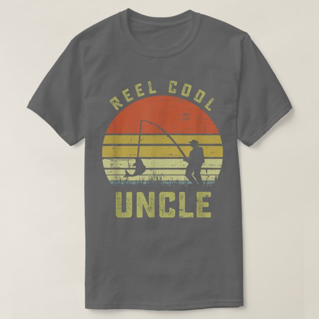 Reel Coola farbror Fishing Pappa presenterar Fars  T Shirt (Design framsida)