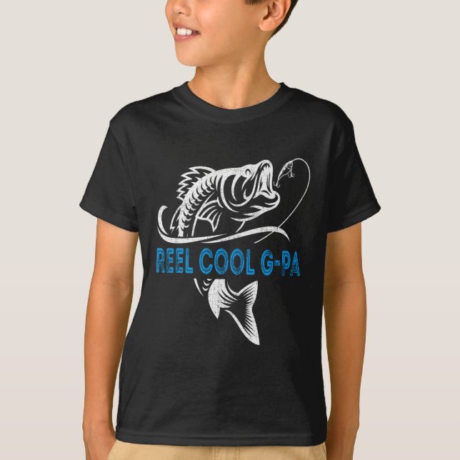 Reel Coola G-Pa Fishing Fars dag T Shirt (Framsida)
