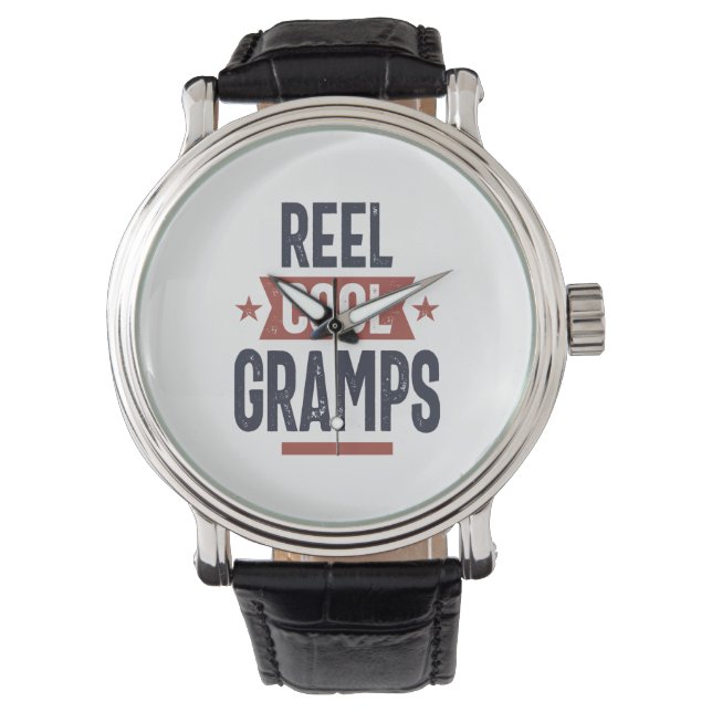 Reel Coola Gramps | Far Grandpa Gift Armbandsur (Framsida)