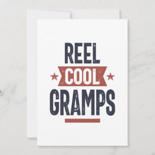 Reel Coola Gramps Far Grandpa Gift Tack Kort