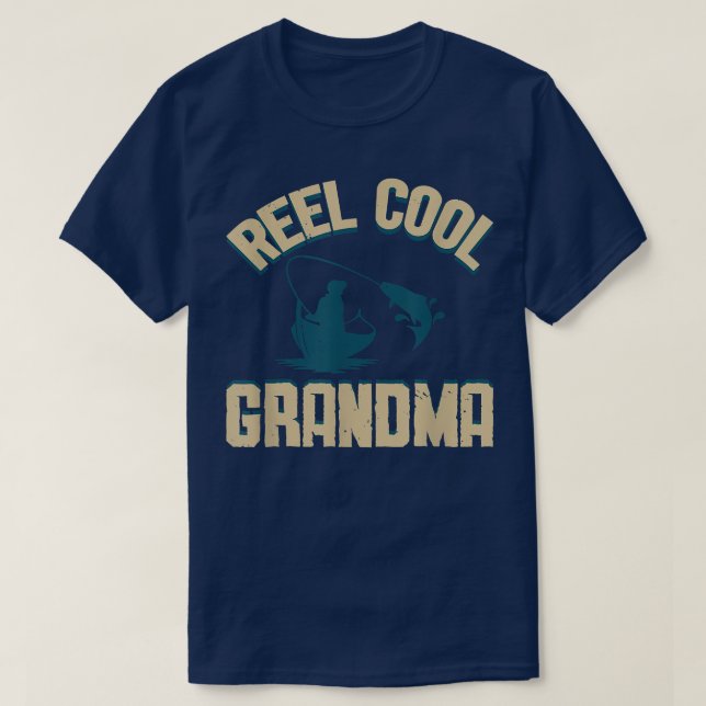 Reel Coola Grandma Fishing T Shirt (Design framsida)